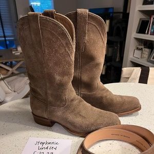 Tecovas Men’s Dalton boots Size 10 & Size 36 Belt